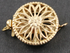 Gold Filled Round Filigree Clasp w/ 1 Ring, (GF/408/1)